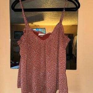 Spaghetti strap lined dressy blouse